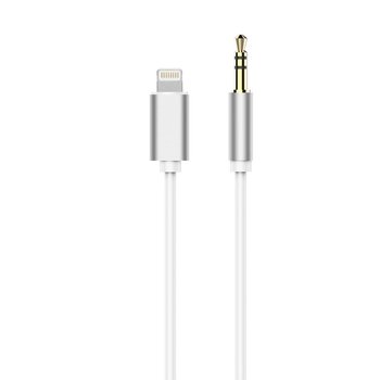 Adapter HF/audio do iPhone Lightning 8-pin do Jack 3,5mm biały kabel (męski) - Inny producent