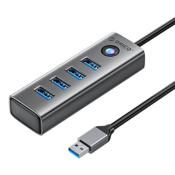 Adapter Hub Orico PDD4U USB do 4x USB 3.0 (szary) - Orico