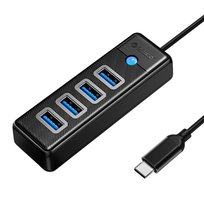 Adapter Hub Orico PW4U USB-C do 4x USB 3.0 (czarny) Orico