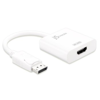 Adapter j5create DisplayPort to 4K HDMI Active Adapter (DisplayPort m - 4K HDMI f 16cm; kolor biały) JDA158-N - j5 Create