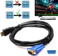 ADAPTER KABEL PRZEWÓD HDMI-VGA D-SUB PRZEJŚCIÓWKA 15 PIN MONITOR FULL HD 4K Inna marka
