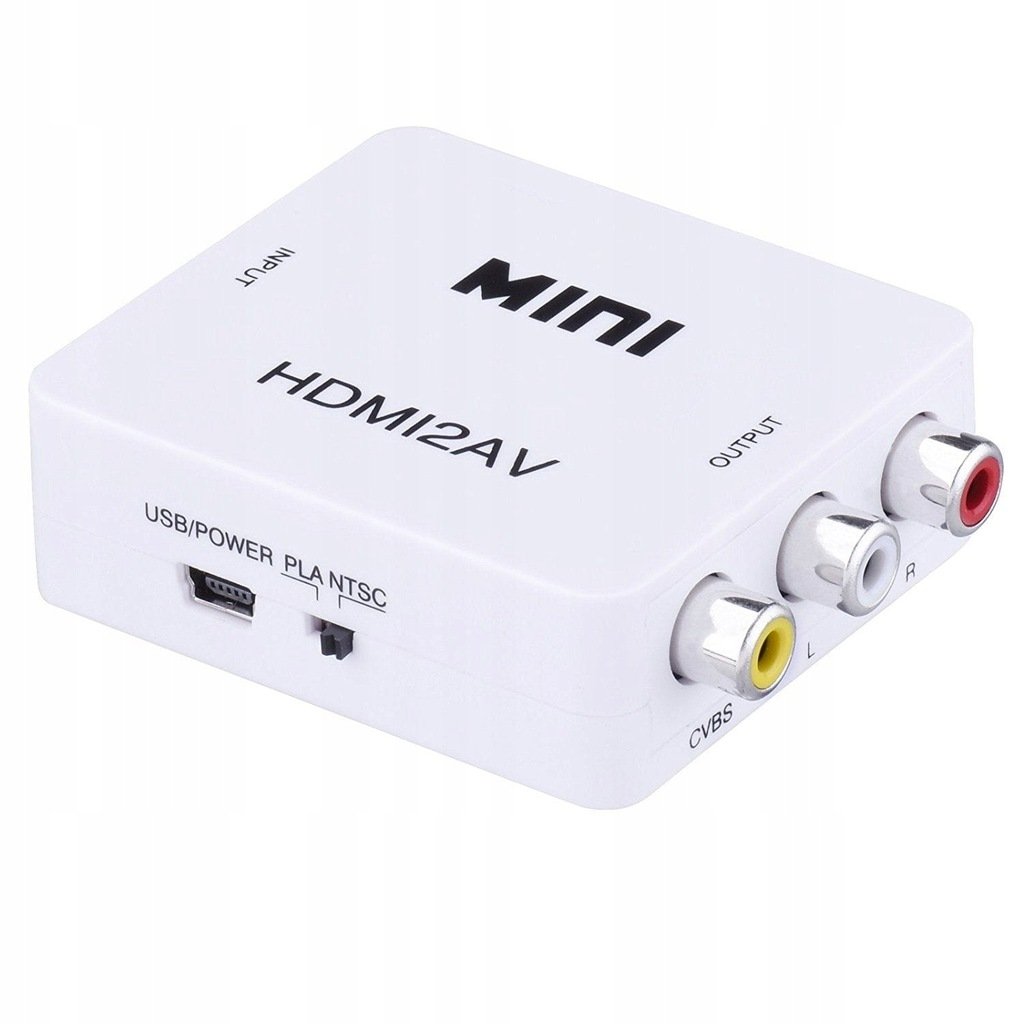 Zdjęcia - Kabel Adapter KONWERTER obrazu sygnału z HDMI na AV 3x RCA Chinch