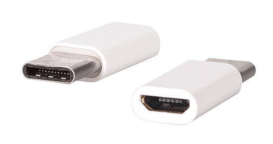Фото - Кабель Adapter ładowarki - Micro USB na Typ C - Biały