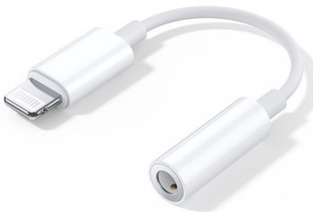 Adapter Lightning / 3.5mm Jack krótki kabel przejściówka iPhone iPad iPod - brak danych