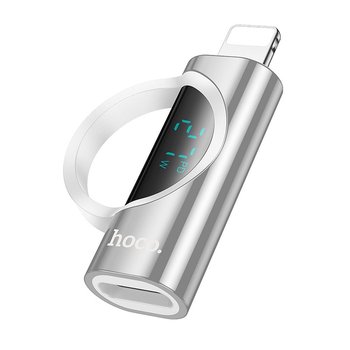 Adapter Lightning do USB C Hoco PD 2,4A 27W z wyświetlaczem UA32B srebrny - Inny producent