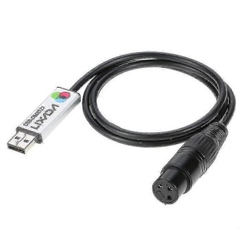 Adapter Lixada USB do interfejsu DMX - sterownik oświetlenia scenicznego LED DMX512 do komputera PC - other