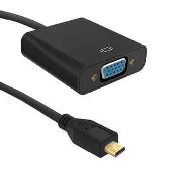 Adapter micro HDMI - VGA QOLTEC, 0,2 m - Qoltec