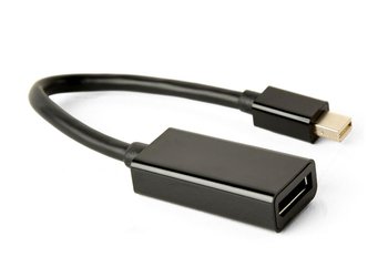 Adapter mini DisplayPort męski do DisplayPort żeński 4K 15 cm Gembird (czarny) - Gembird