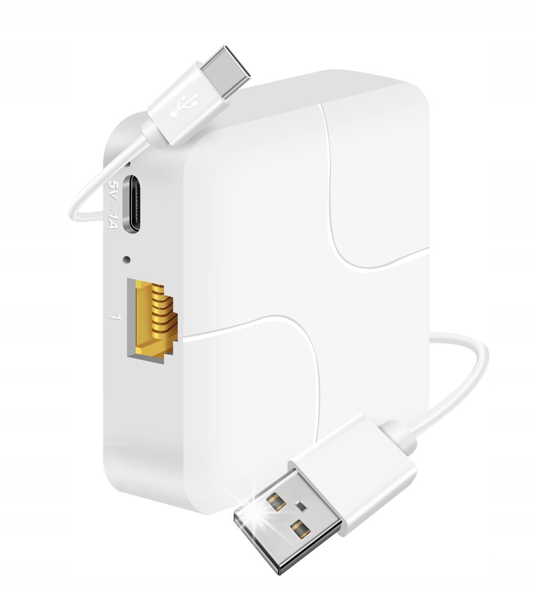 ADAPTER MINI ROZDZIELACZ SIECI RJ-45 SPLITTER LAN Ethernet 2xRJ45 ...
