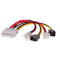 Adapter Molex - 2 x 3-pin 12V/2 x 3-pin 5V AKYGA AK-CA-34, 0.15 m Akyga