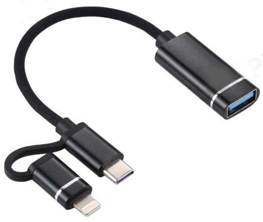 Фото - Інші фотоаксесуари ADAPTER OTG 2w1 USB C LIGHTNING USB 3.0