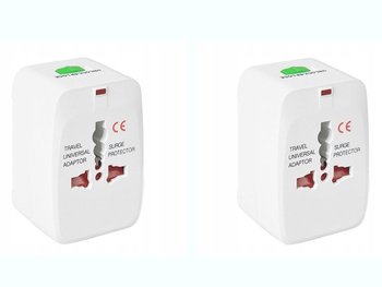 ADAPTER PODRÓŻNY WTYCZKA PRZEJŚCIÓWKA CAŁY ŚWIAT zestaw 2szt - DBautomotive