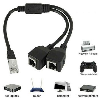 Adapter przedłużacza sieci Ethernet RJ45 z 1 wtykiem męskim na 2 wtyki żeńskie - Inny producent