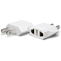 Adapter przejściówka gniazdko europejskie PL - wtyczka amerykańska USA (Biała) MFC