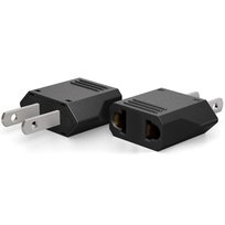 Adapter przejściówka gniazdko europejskie PL - wtyczka amerykańska USA (Czarny) MFC