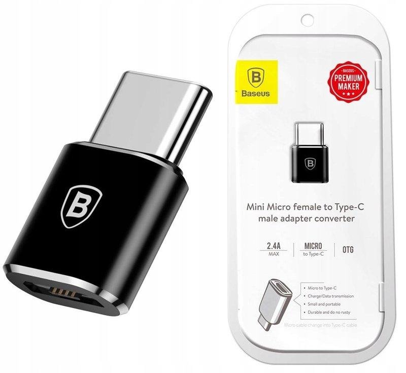 Adapter Przejściówka Micro Mikro USB do USB-C Przejście MicroUSB na USB - C