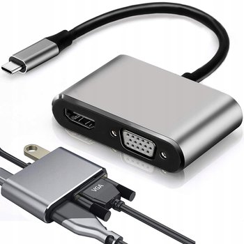 Adapter przejściówka usb-c do hdmi 4k vga hub usb 3.0 usb-c power delivery - VERK GROUP