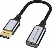 Adapter Przejściówka Z Display Port Dp Męski Do Hdmi Żeński Kabel 4K 30Hz