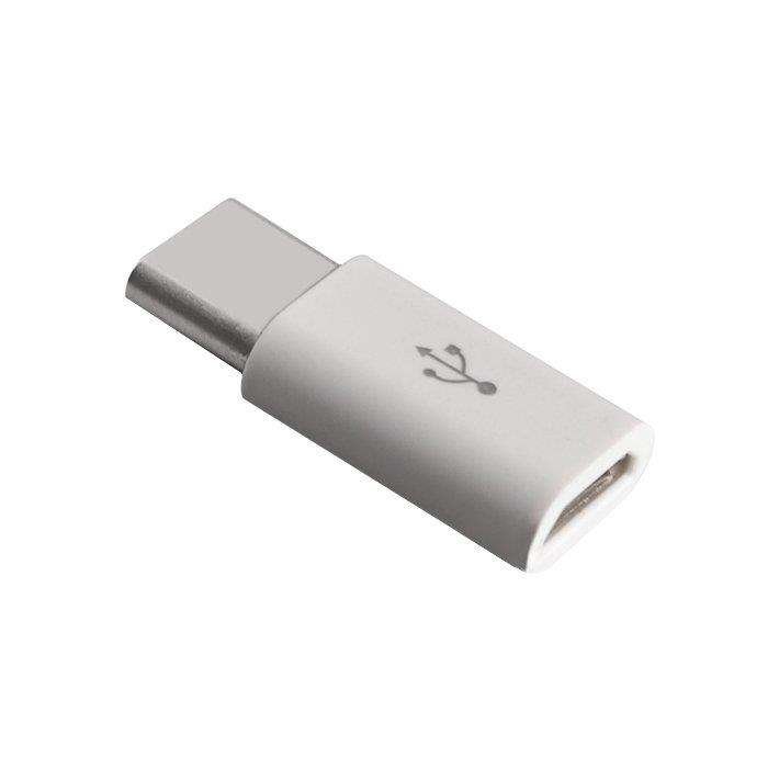 Zdjęcia - Kabel Hurtel Adapter przejściówka z micro USB na USB Type-C biała 