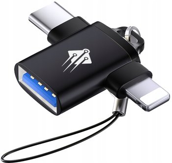 Adapter przejściówka z USB A USB-A 3.0 do USB C USB-C Lightning 2w1 OTG - Electronica4u