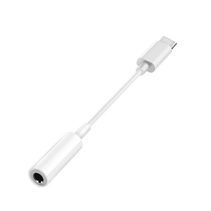 Zdjęcia - Kabel Braders Adapter przejściówka z USB Typ C na gniazdo audio 3.5 mini jack biały 