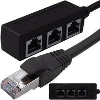 Adapter rozgałęźnik 1000 MB/S LAN RJ45 3xRJ45 FTP