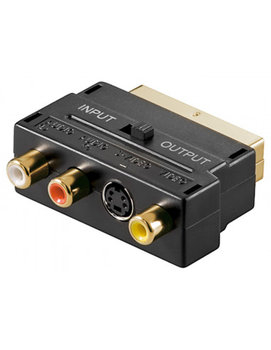 Adapter Scart do Composite Audio Video i S-Video, IN/OUT - Połączenie typu Wtyk scart (21-pinowy) - GOOBAY