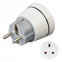 Adapter Sieciowy Podróżny Hama Angielska wtyczka UK-EU Biały Hama
