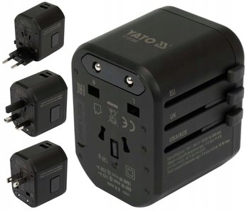 Adapter Sieciowy Z Ładowarką Usb Usb-C Usa Uk Eu - YATO