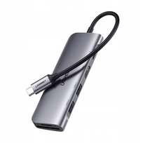 ADAPTER UGREEN CM195 6W1 USB-C - HDMI / 2X USB-A 3.0 / USB-C PD / CZYTNIK S Inna marka