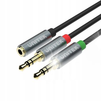 Adapter Unitek Y-C957ABK miniJack 3,5mm (F) - 2x 3,5mm (M) - Unitek