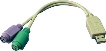 Adapter USB 2.0 - 2 x PS/2 LOGILINK AU0004, 0.2 m - LogiLink