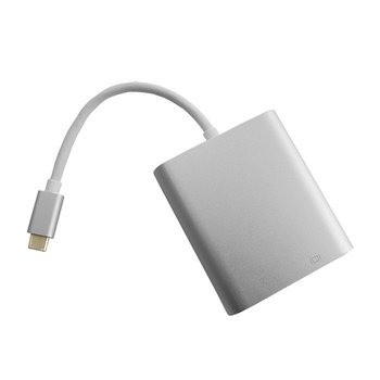 Adapter USB-C - D-Sub/RJ-45/USB QOLTEC - Qoltec