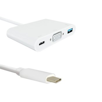 Adapter USB-C - D-Sub/USB/USB-C QOLTEC - Qoltec