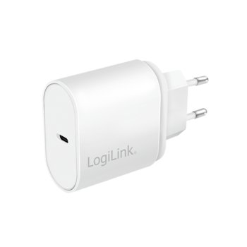 Adapter USB-C LogiLink, 20 W Power Delivery, szybkie ładowanie, biały - LogiLink