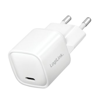 Adapter USB-C LogiLink PA0278 20 W Power Delivery, szybkie ładowanie, biały - LogiLight