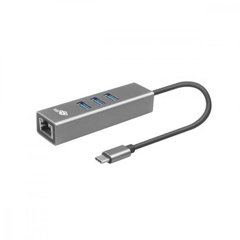Adapter USB C - RJ45 + 3xUSB A - 1000 Mb/s - TB