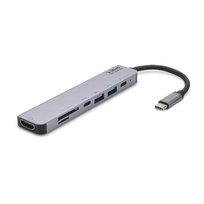 Adapter wieloportowy SAVIO AK-47, 7w1 USB-C - USB-A, HDMI, USB-C, SD (37644499 )