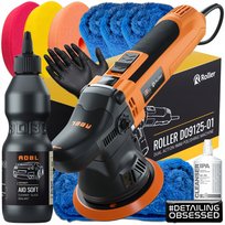Adbl Roller Maszyna Polerska 9Mm D09125-01 + Pasta Polerska, 3 Pady, Torba