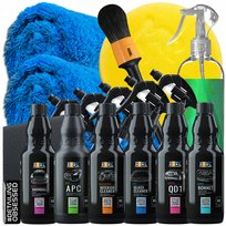 ADBL ZESTAW KOSMETYKÓW do czyszczenia samochodu wnętrza i karoserii 6x500ml