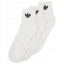 Adidas Białe Męskie Skarpetki za kostkę Sportowe do spodenek 42-44 r.L