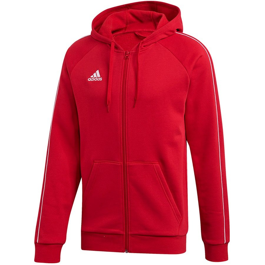 Adidas, Bluza męska, Core 18 FZ Hoody FT8071, czerwony, rozmiar M ...