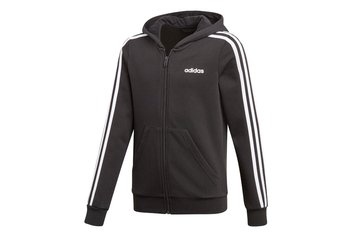 adidas Essentials 3-Stripes Hoodie Jr DV0368 dziewczęca Bluza sportowa czarna - Adidas