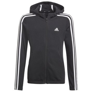 Adidas Girls Essentials 3S, Bluza sportowa, Full-zip Hoodie, GQ8356, czarny, 134 - Adidas