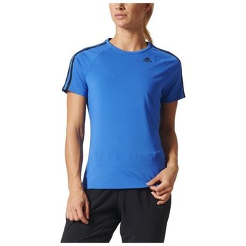 Adidas koszulka Climalite Designed To Move Tee 3 Stripes niebieska BK2683 S - Adidas
