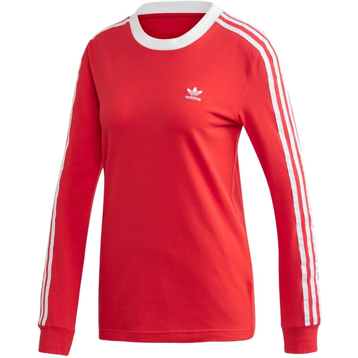 Adidas, Koszulka damska, 3 STR LS LUSRE FM3294, czerwony, rozmiar 34