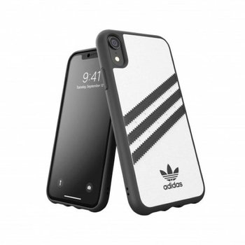 Adidas Moulded Case PU etui obudowa do iPhone XR biało-czarny/white-black 32808 - Adidas