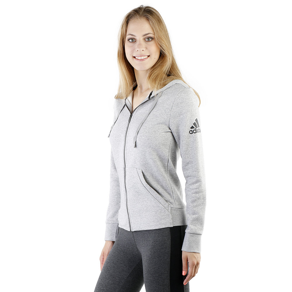Adidas Performance, Bluza sportowa damska, Essentials Solid Fullzip Hoodie Medium Grey Heather, rozmiar XS