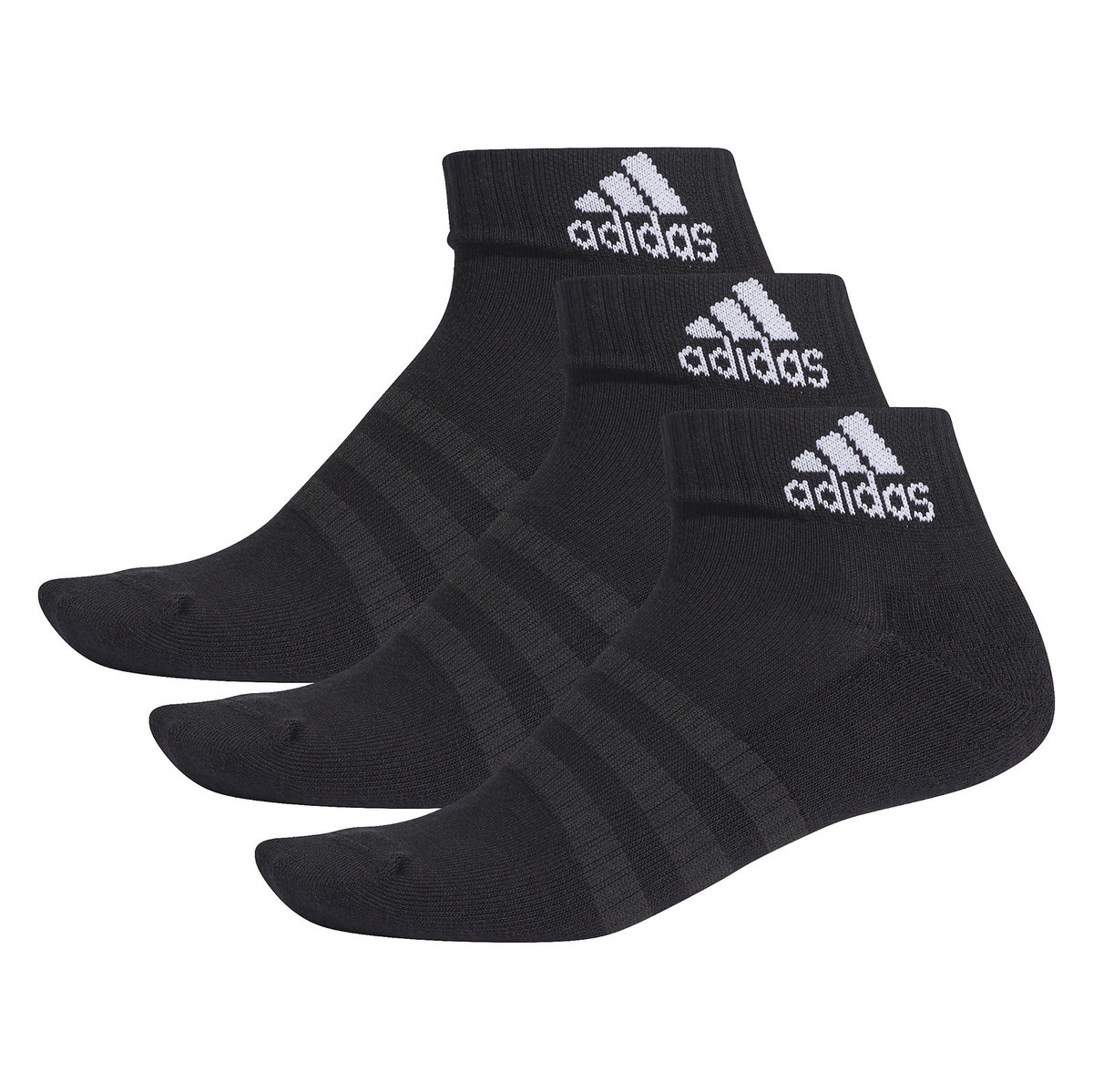 Adidas, Skarpety sportowe, 3-pack, Cush ANK 3PP DZ9379, czarny, rozmiar 37/39