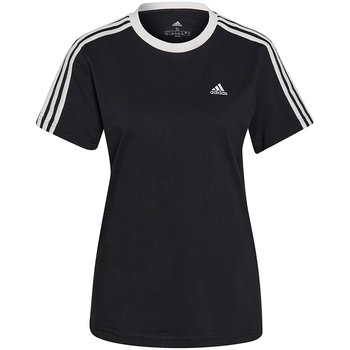Adidas, T-shirt damski sportowy Essentials 3-Stripes, GS1379, Czarny, Rozmiar L - Adidas